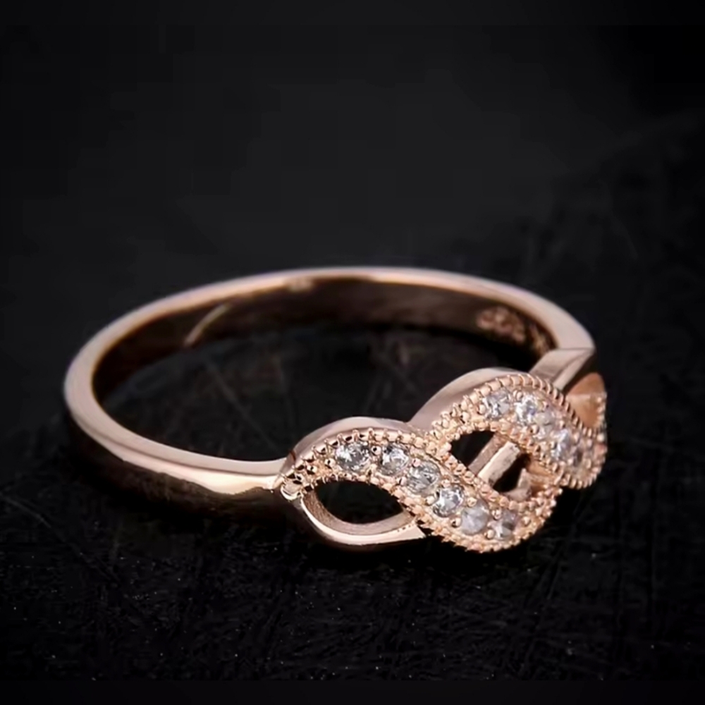 Infinity Design Rose Gold Fashion Ring